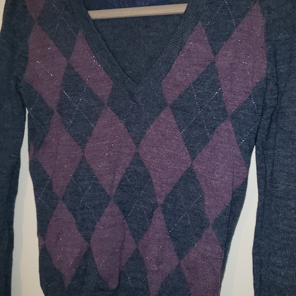 Aritzia Talula Argyle Sweater S - Picture 2 of 4